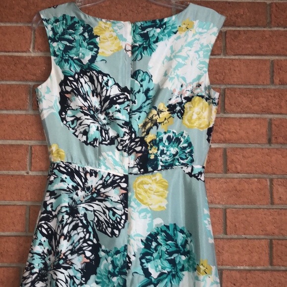 🧚🏽J CREW🧚🏽AQUATIC BLOOMS FLORAL SILK DRESS🧚🏽 - Picture 9 of 11